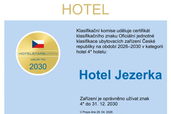 Certifikace Hotel