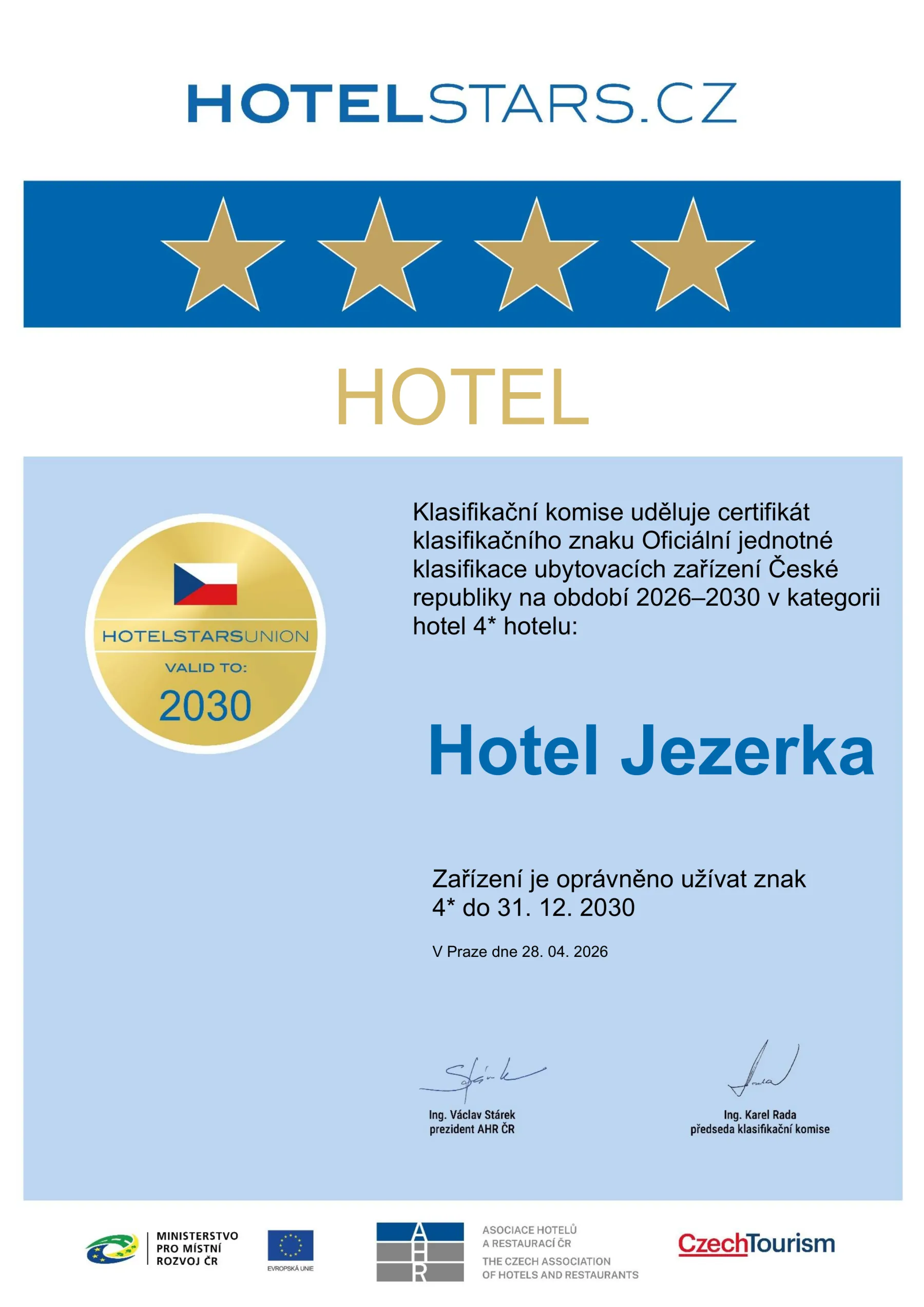 Certifikace Hotel